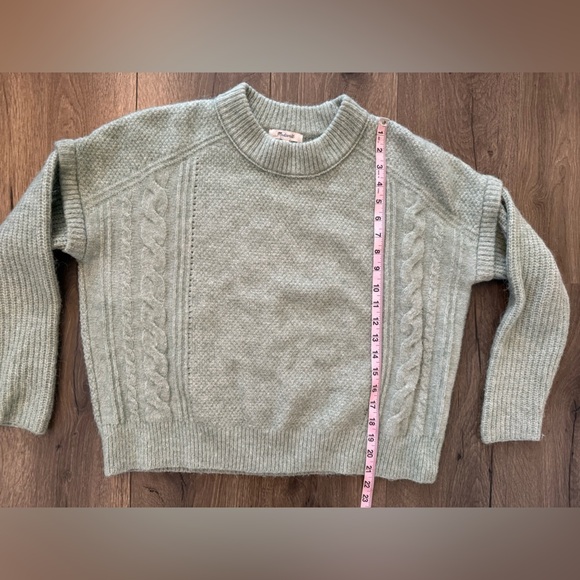 Madewell Wool Alpaca Blend Cable Knit Sweater Size Small - Picture 2 of 7
